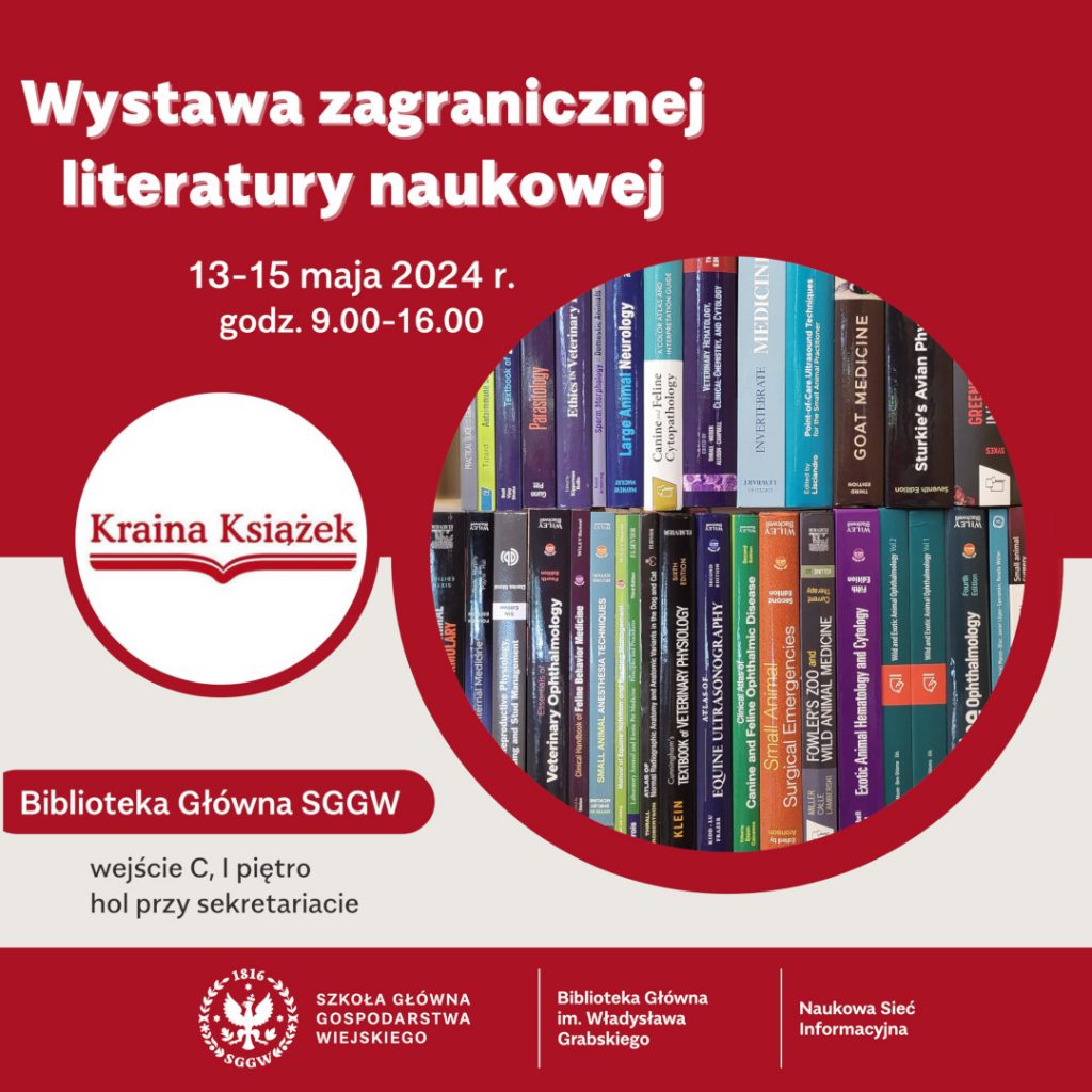 Wystawa zagranicznej literatury naukowej w dniach 13-15 maja 2024